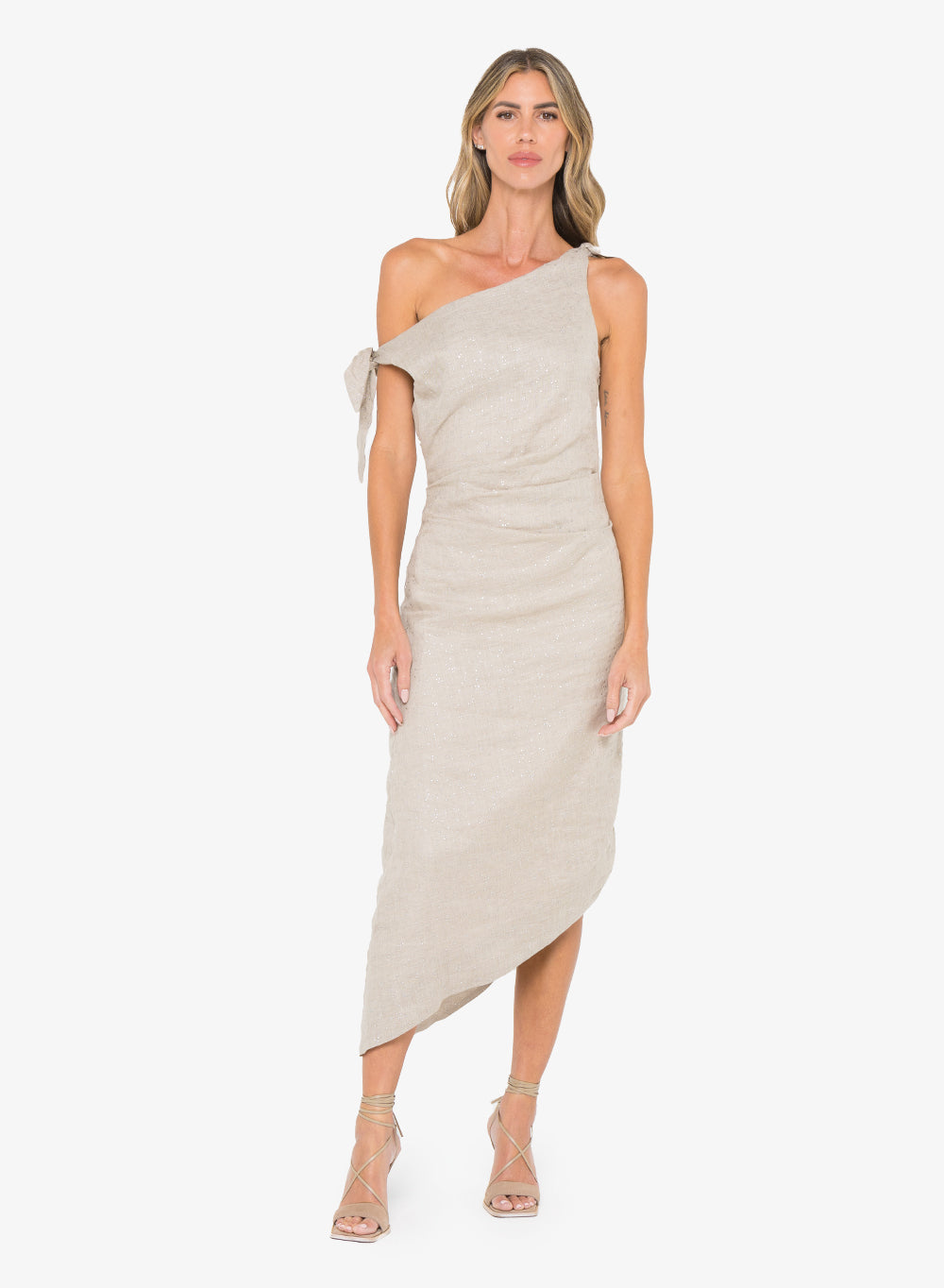 oatmeal linen dress Classic in Linen Maxi Dress