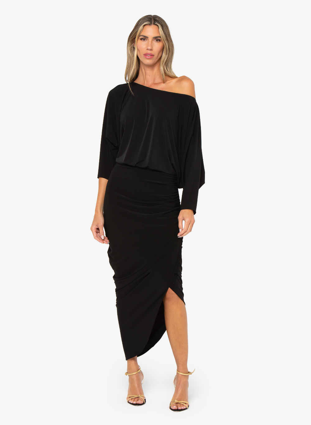 Tresor Dress - Fabric: 90% Polyester 10% Spandex Blouson Silhouette Tresor Dress - Fabric: 90% Polyester 10% Spandex Blouson Silhouette