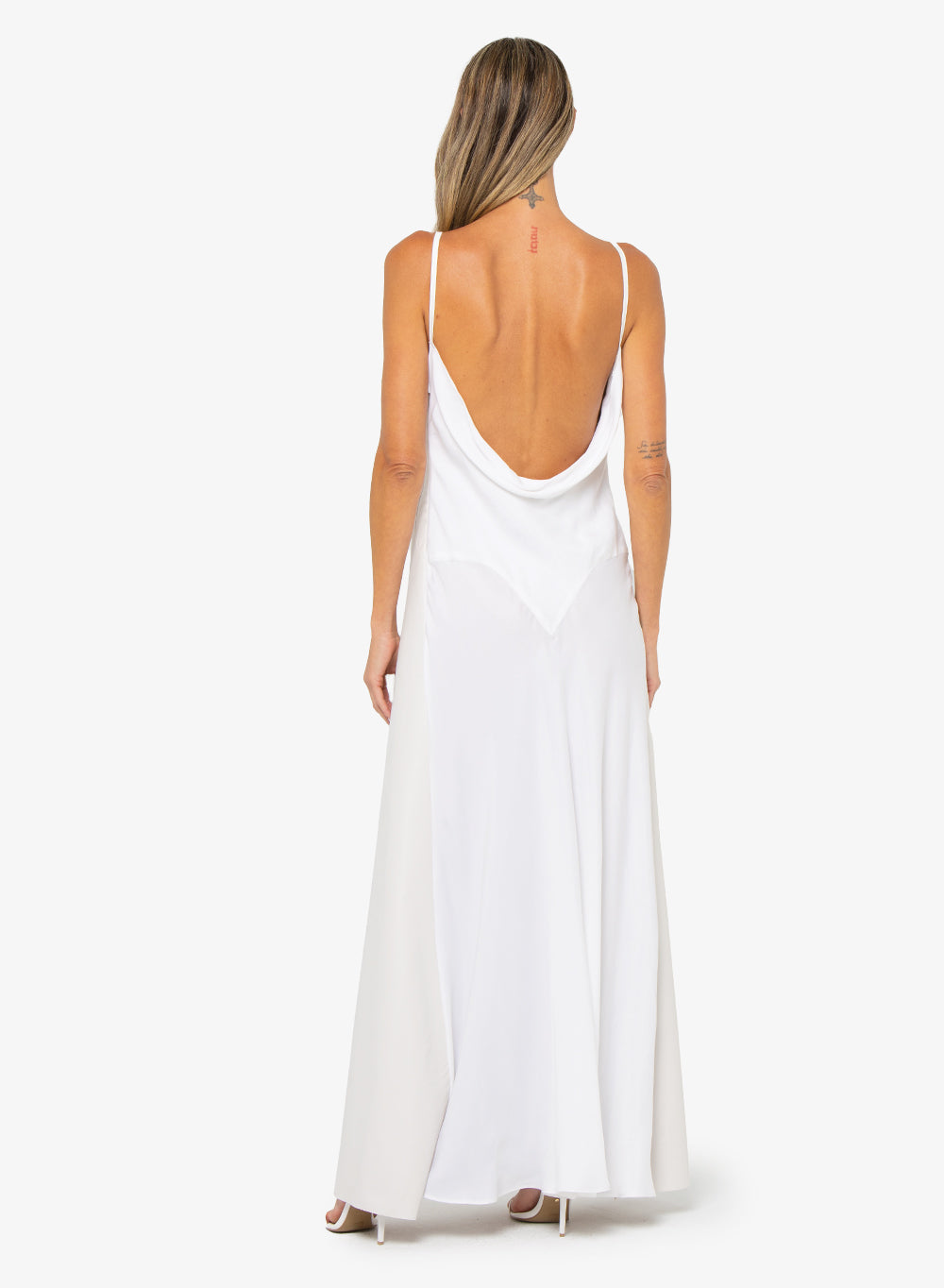 Radiance Vegan Leather Maxi Dress in Ivory by JBQ M / Ivory Radiance Vegan Leather Maxi Dress in Ivory by JBQ M / Ivory